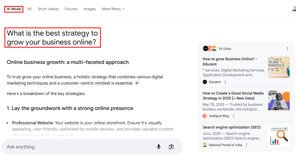 What is the best strategy to grow your business online